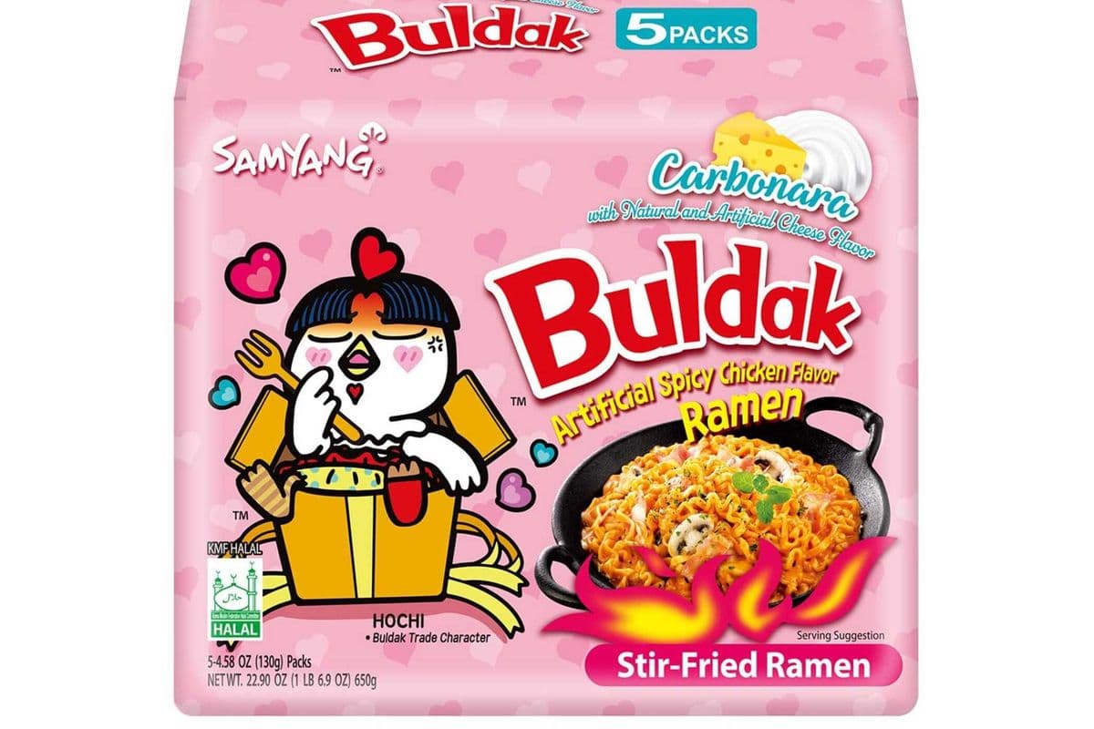 Buldak Ramen Carbonara (Dark Pink Colour) (5-Pack)