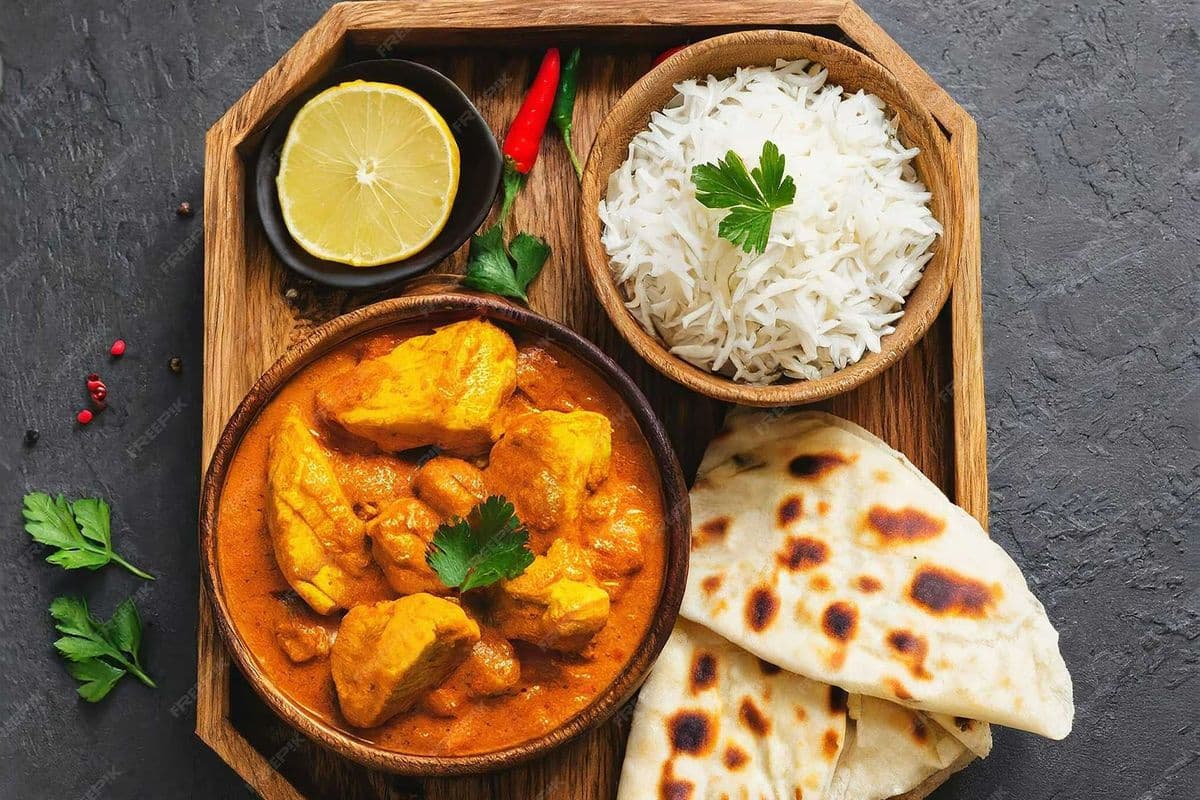 Fish Curry Free 1 Butter Naan & Half Rice