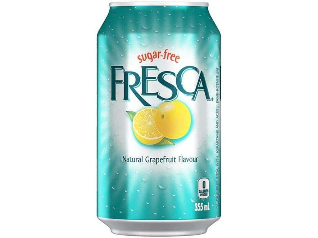 Fresca Grapefruit Zero Sugar Sparkling Drink 355ml Soda Can