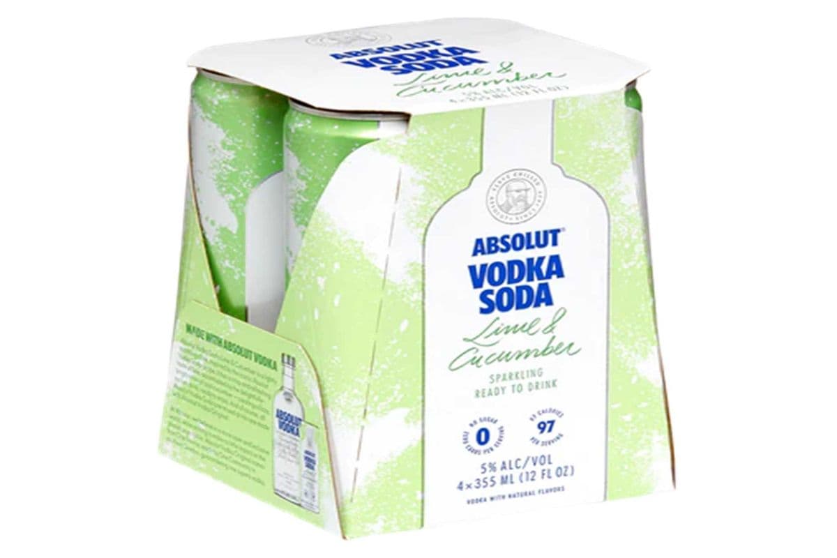 ABSOLUT LIME VODKA SODA 4 CANS (4 x 355 ML)