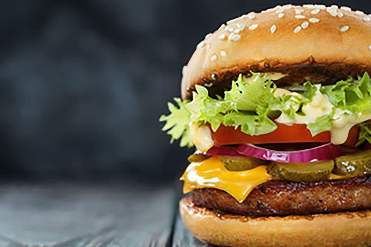 Veggie’s Burger with fries