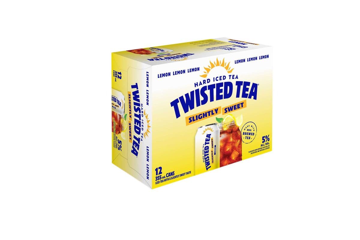 TWISTED TEA LEMON HARD ICE TEA SLIGHTLY SWEET 12 PACK (1 x 355ML)