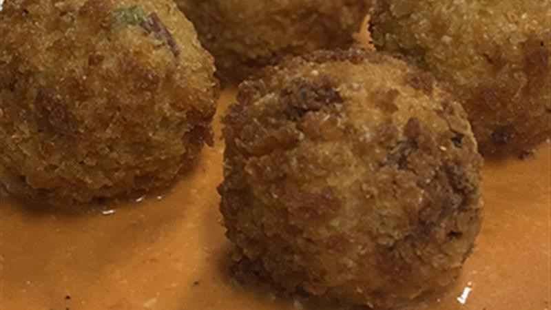 Bacon Cheese Rice Balls