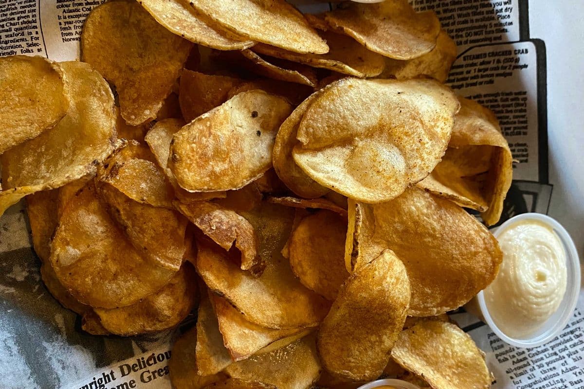 Kettle Chips and Trio of Dips