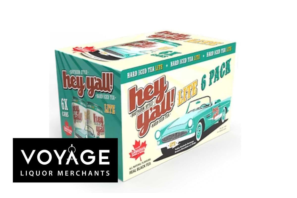 Hey Y'all 5g Sugar Hard Iced Tea (6 x 341ml)