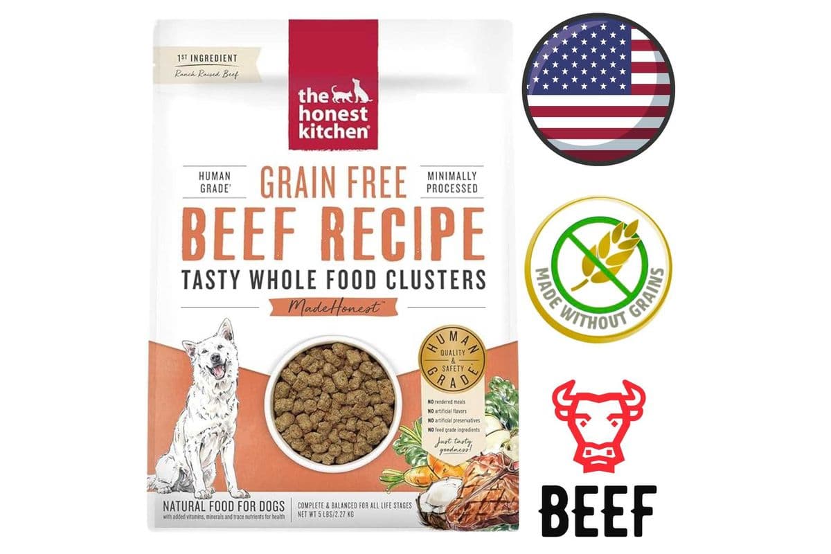 The Honest Kitchen - Grain Free Whole Food Clusters Beef Dog Food - 5 lb