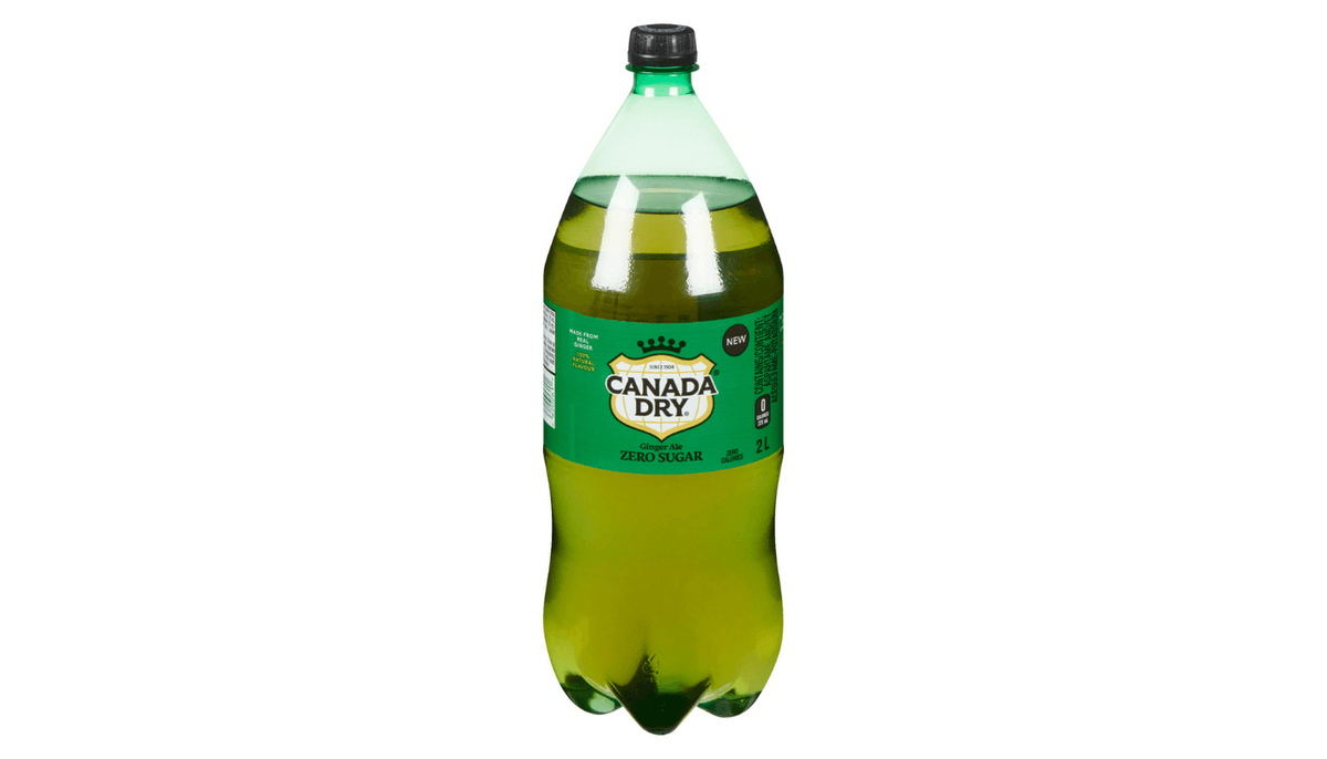 Canada Dry Soda au Gingembre Zéro Sucre 2L / Canada Dry Zero Sugar Ginger Ale 2L