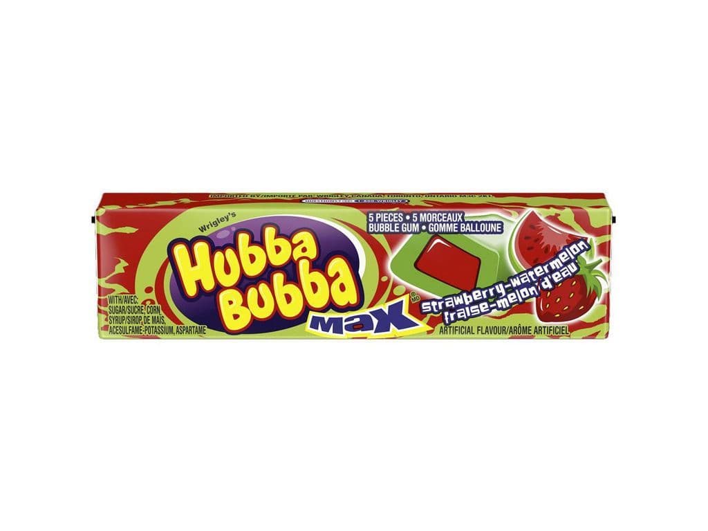 Hubba Bubba Max Strawberry Watermelon Bubble Gum Cubes