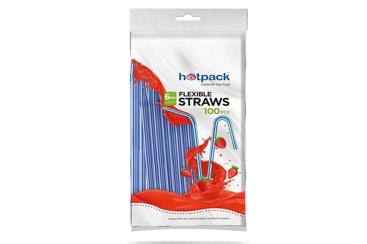 Hotpack Plastic Straws (100 pcs)