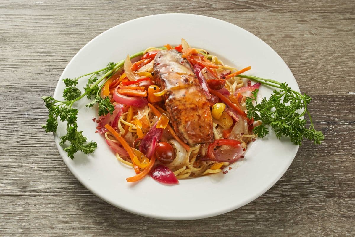Escovitch Sweet Chilli Salmon Linguine