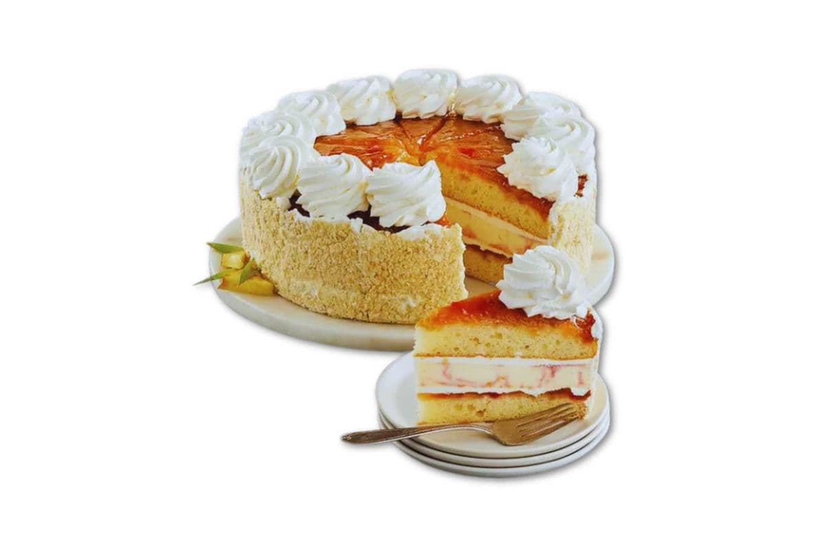 Pineapple upside-down cheesecake