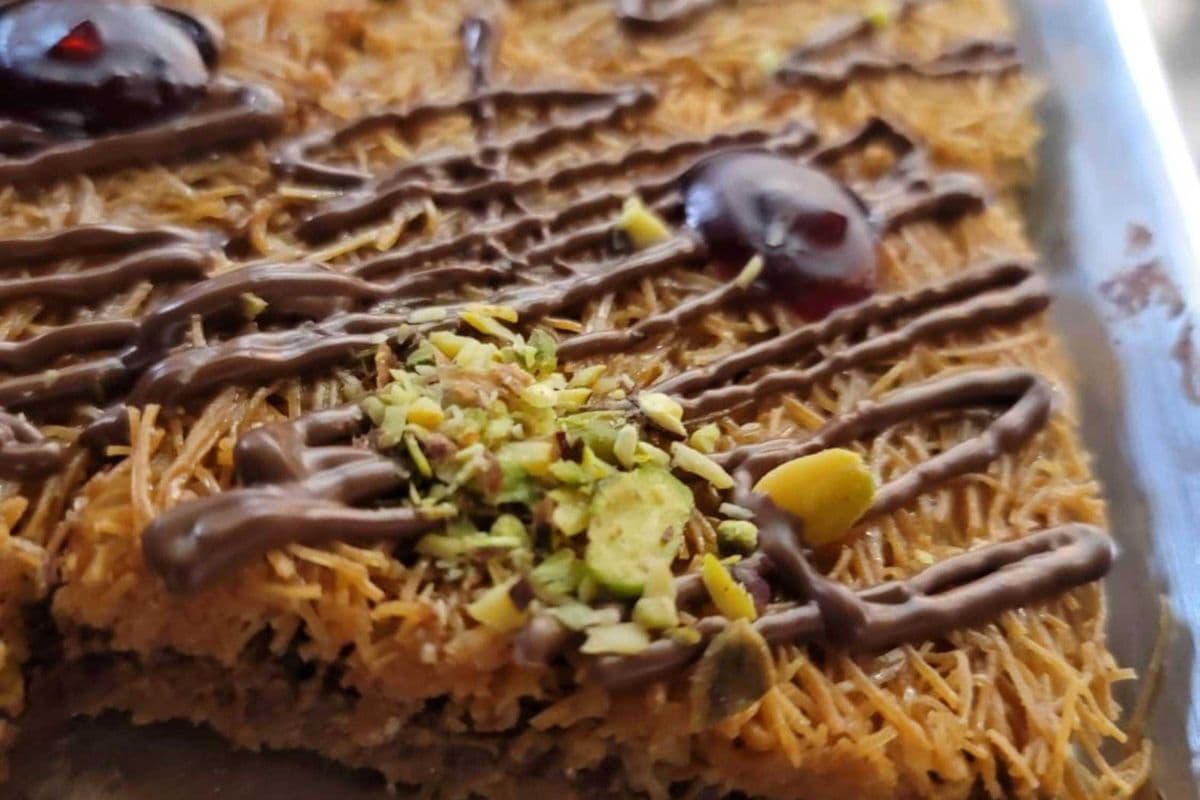 Osmalia with Nutella (Double Face Kunafa)