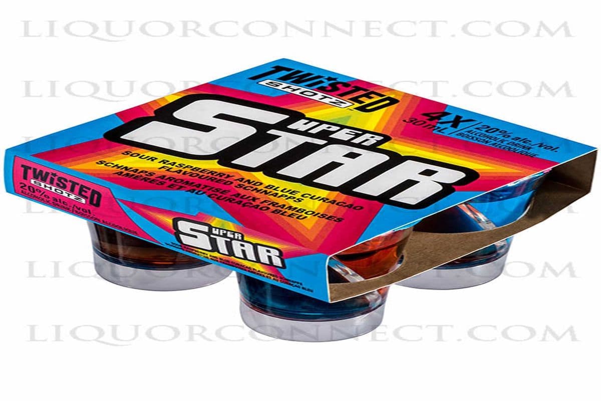 TWISTED SHOTZ SUPER STAR 4 SHOTS (4 x 30ML)