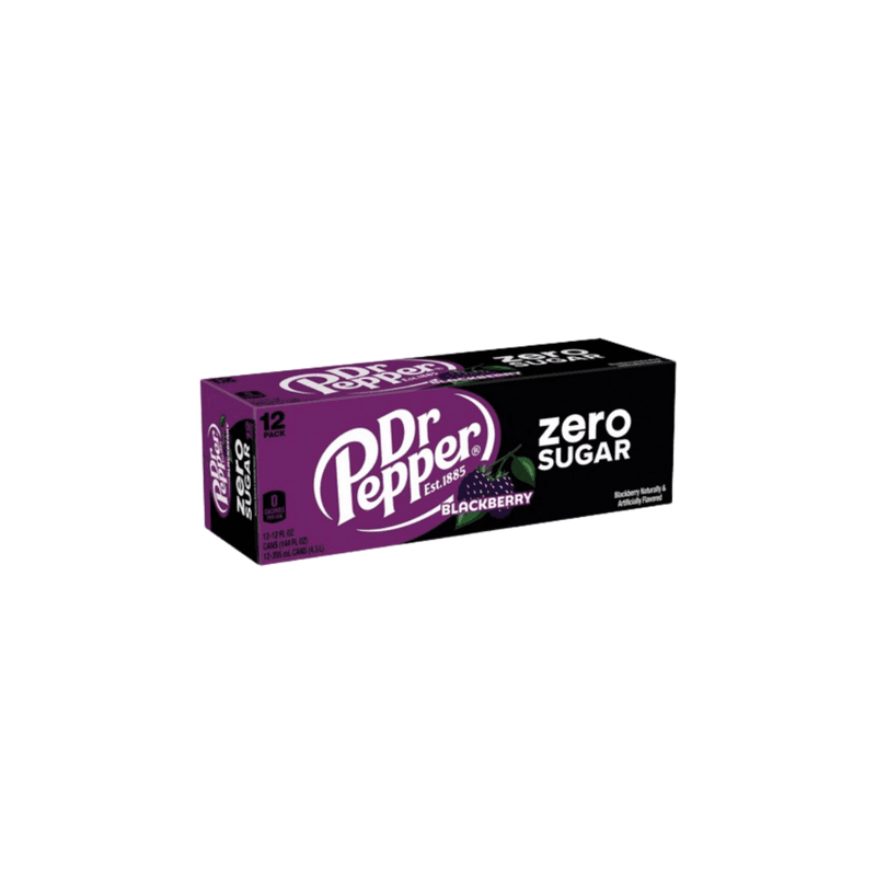 Dr. Pepper Blackberry Zero Sugar 12-Pack - USA (355ml)
