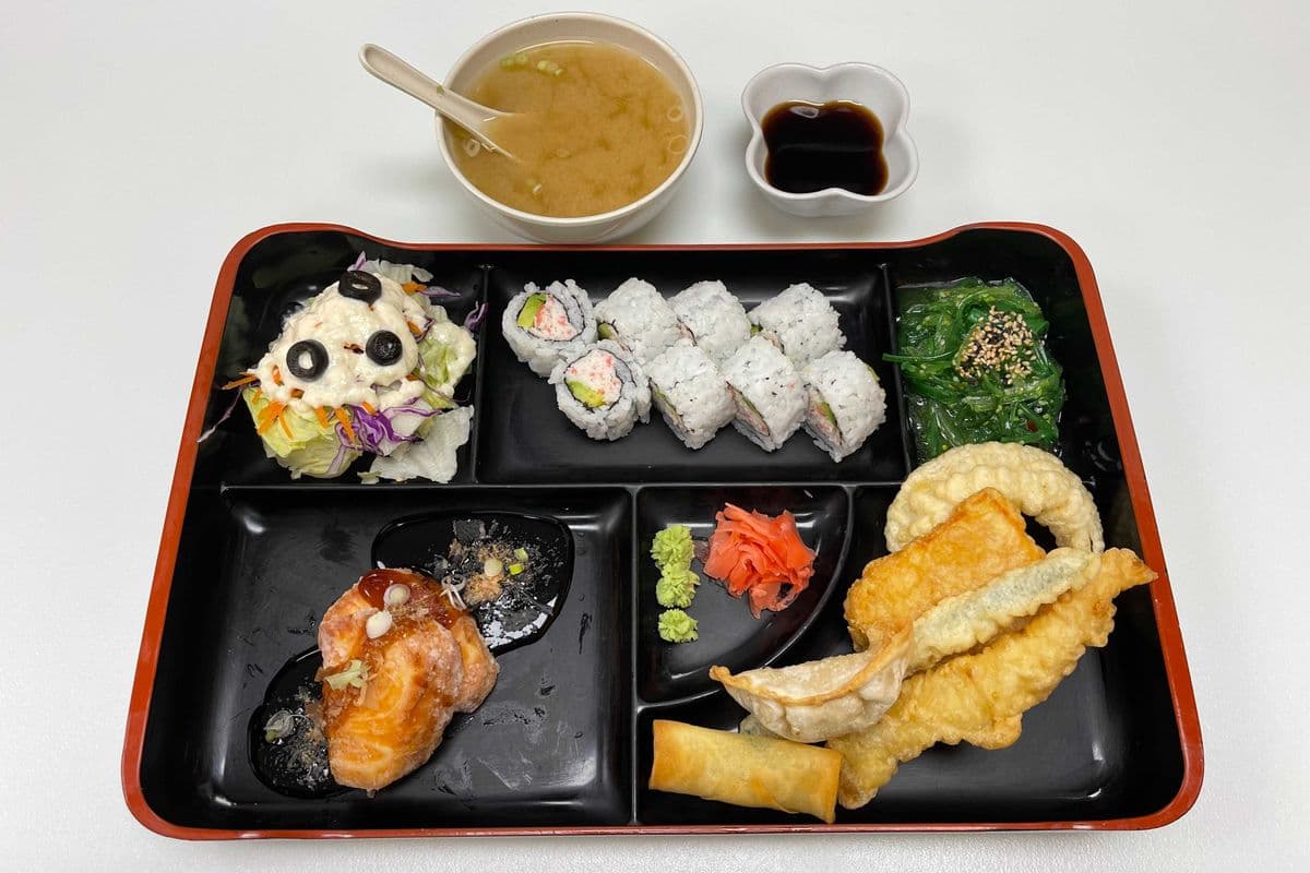 Deep-Fried Salmon Bento Box