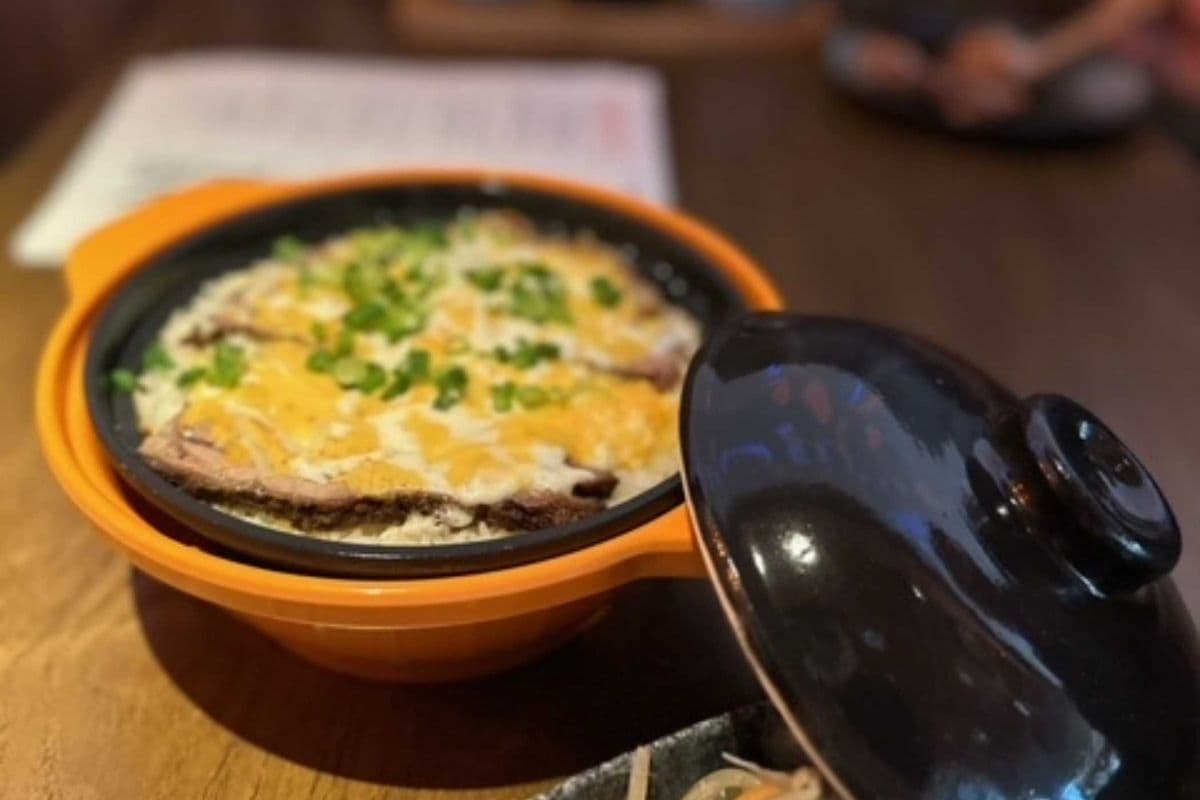Smoked Beef Brisket, Mozzarella, and Cheddar with Clay Pot Rice