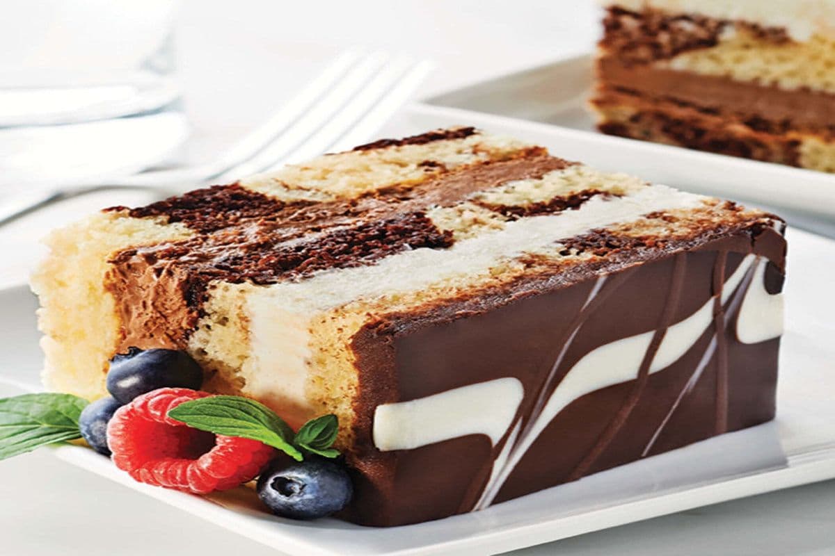 Tuxedo Cake Slice
