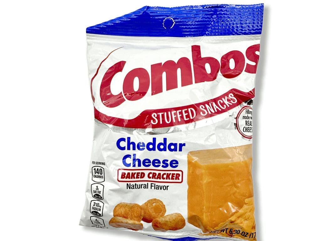 Combos Stuffed Crackers Cheddar Cheese 178.6g Baked Cheesy Snack