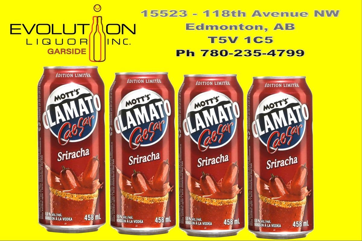 Mott's Clamato Caesar Sriracha C458-04 (4 x 458 ml Can)