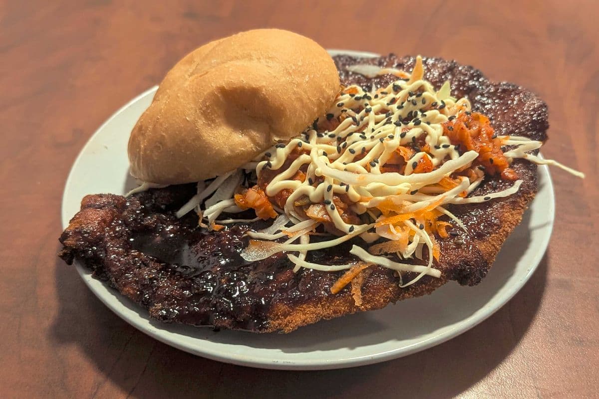 Korean Fried Schnitzel Sandwich