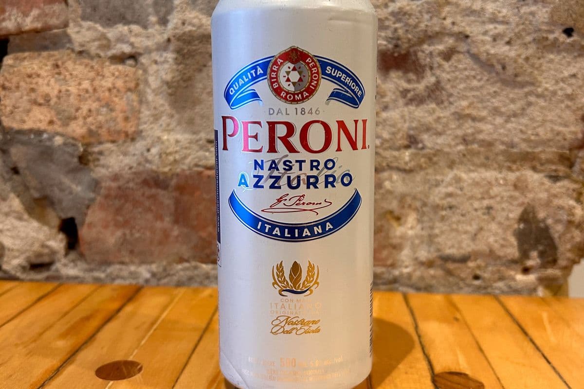 Peroni beer can