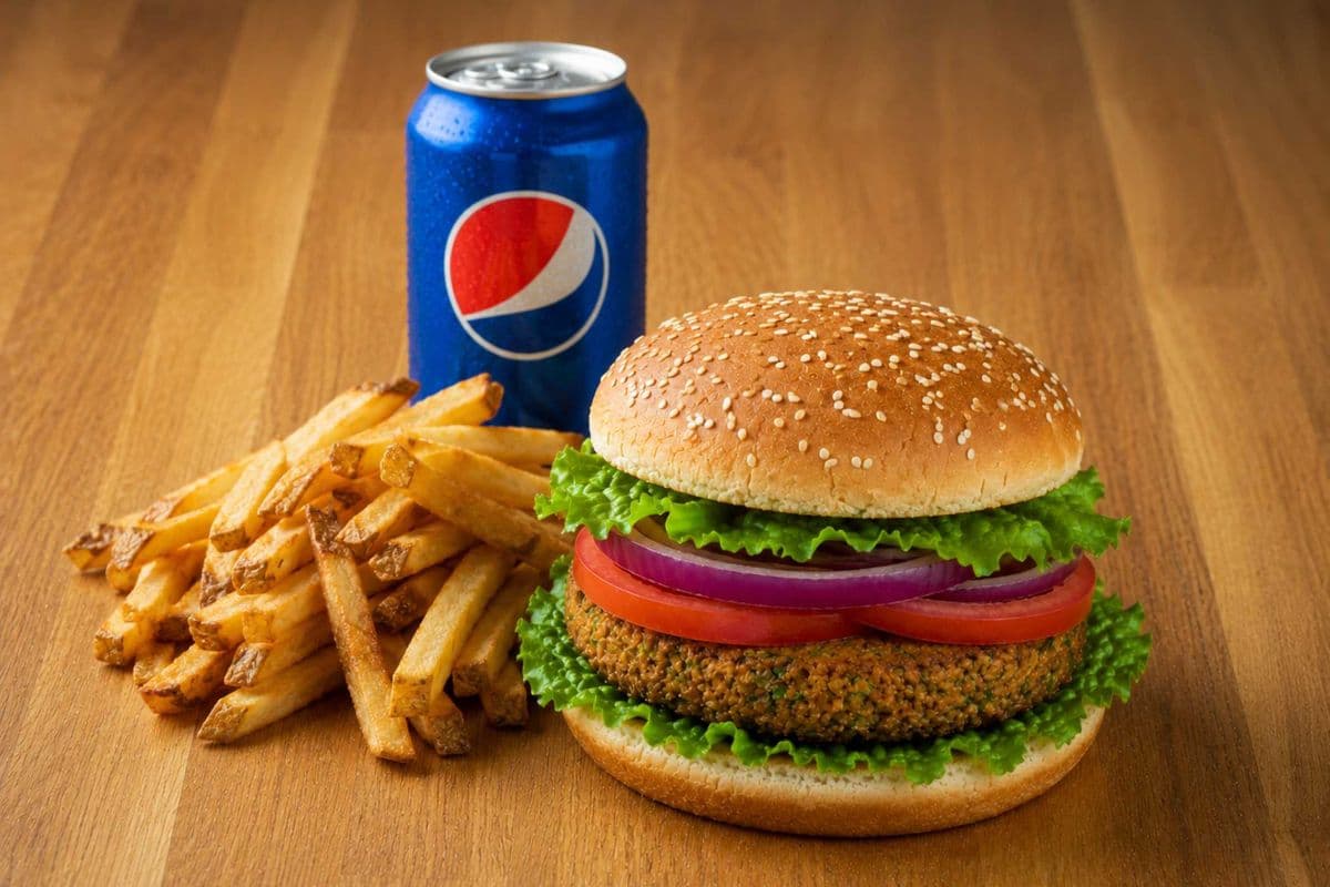 Falafel burger combo
