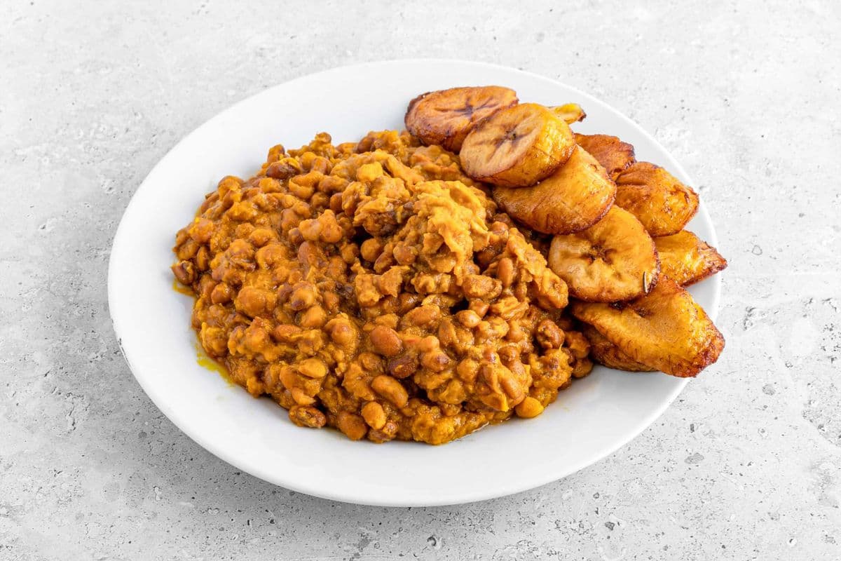 Palm Oil Beans and Fried Plantains