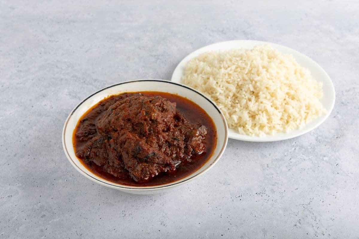 White Rice with Stew