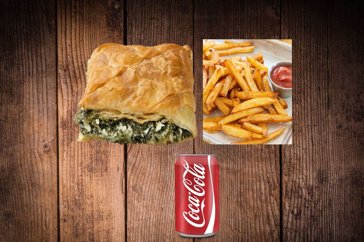 Assiette de spanakopita/Spanakopita plate meal