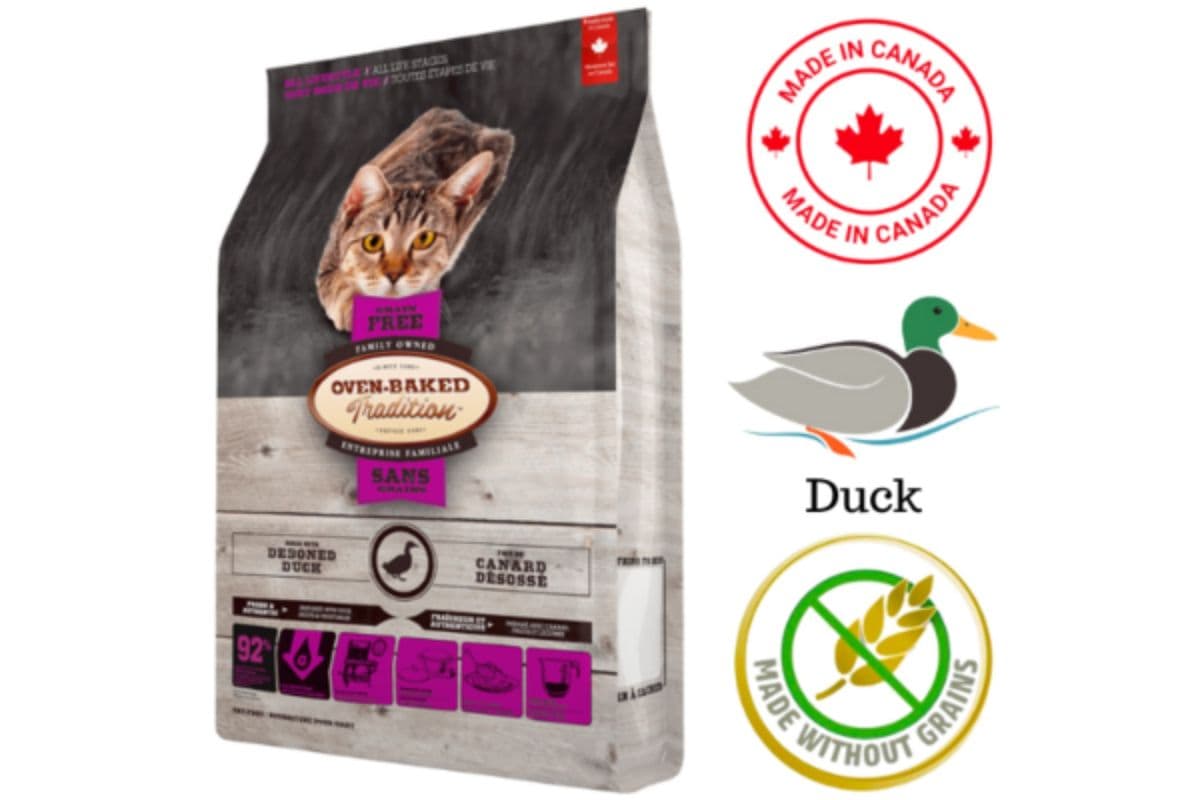 Oven-Baked Tradition Grain Free Duck Dry Cat Food (5 lbs)