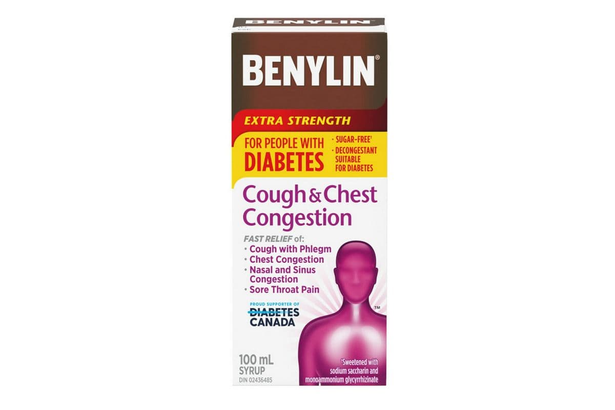 Benylin Cough & Chest Syrup Diabetes (100 ml)