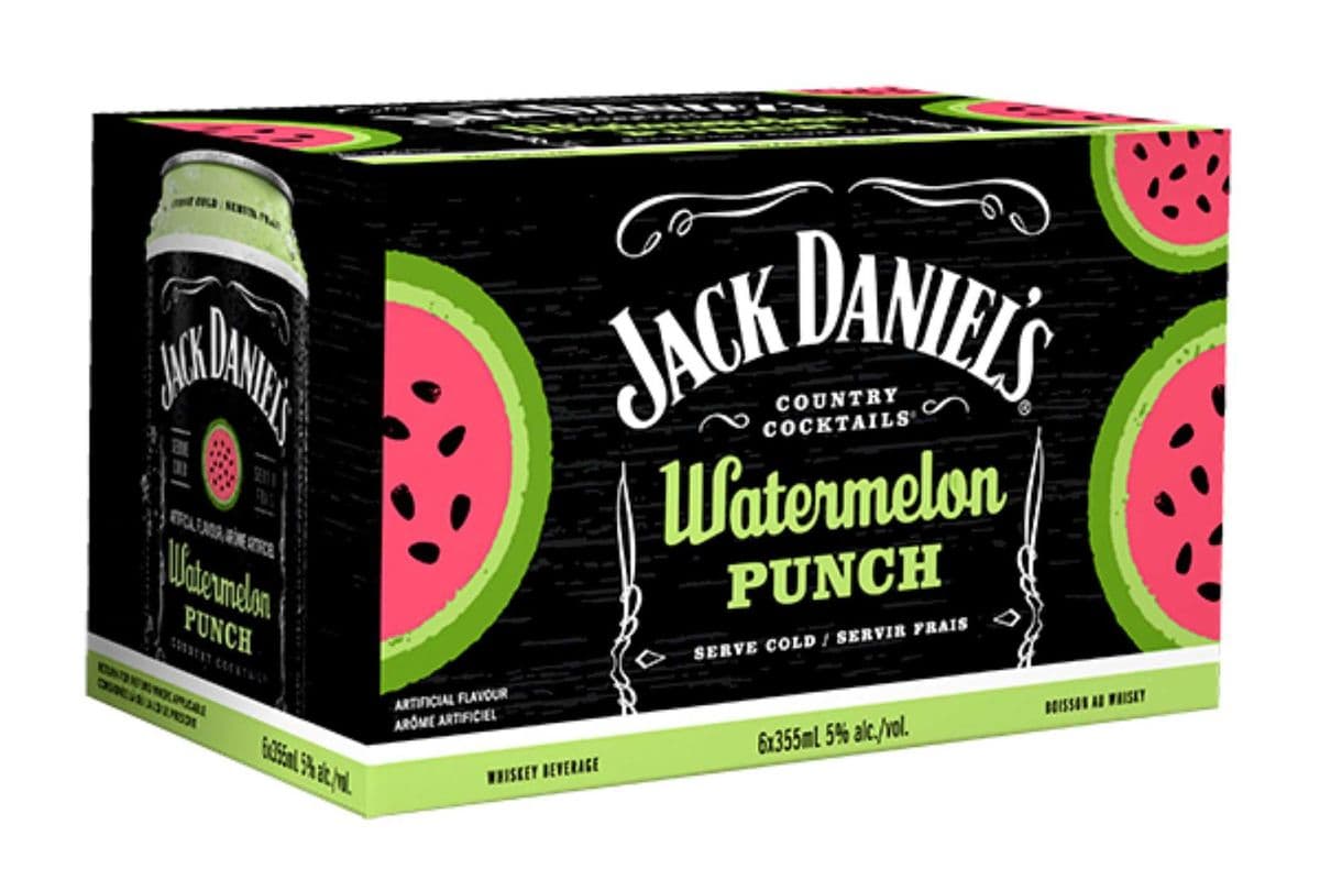Jack Daniel's Country Cocktails - Watermelon Punch (6 x 355ml Can)