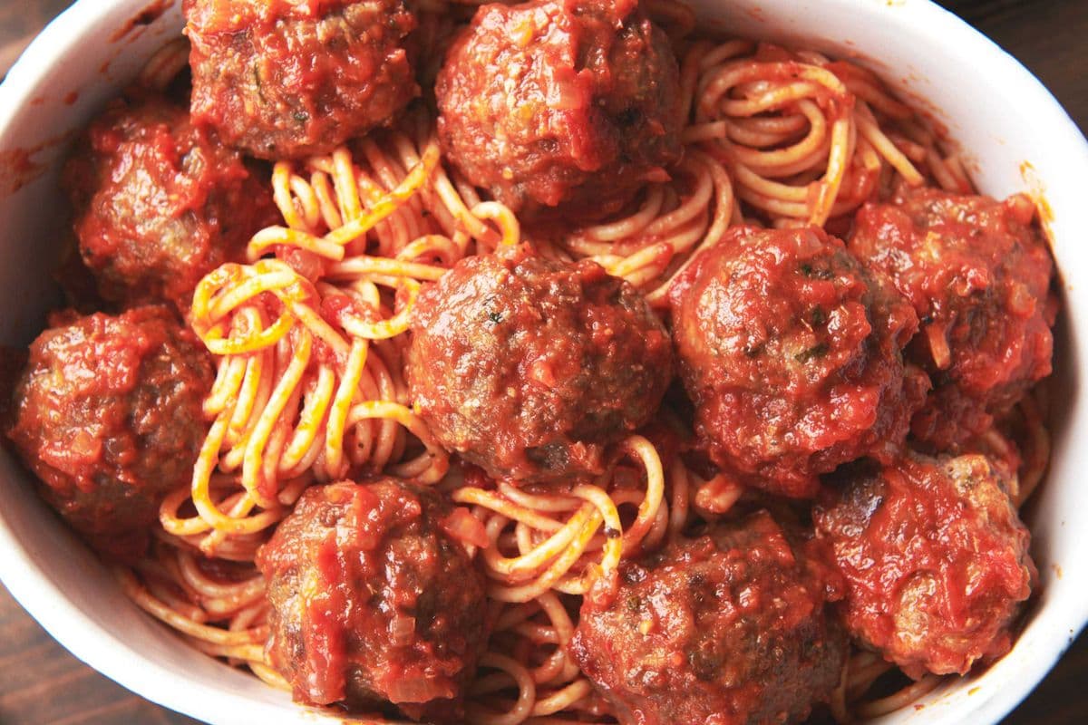 Baked Spaghetti and Italian Meatball Pasta
