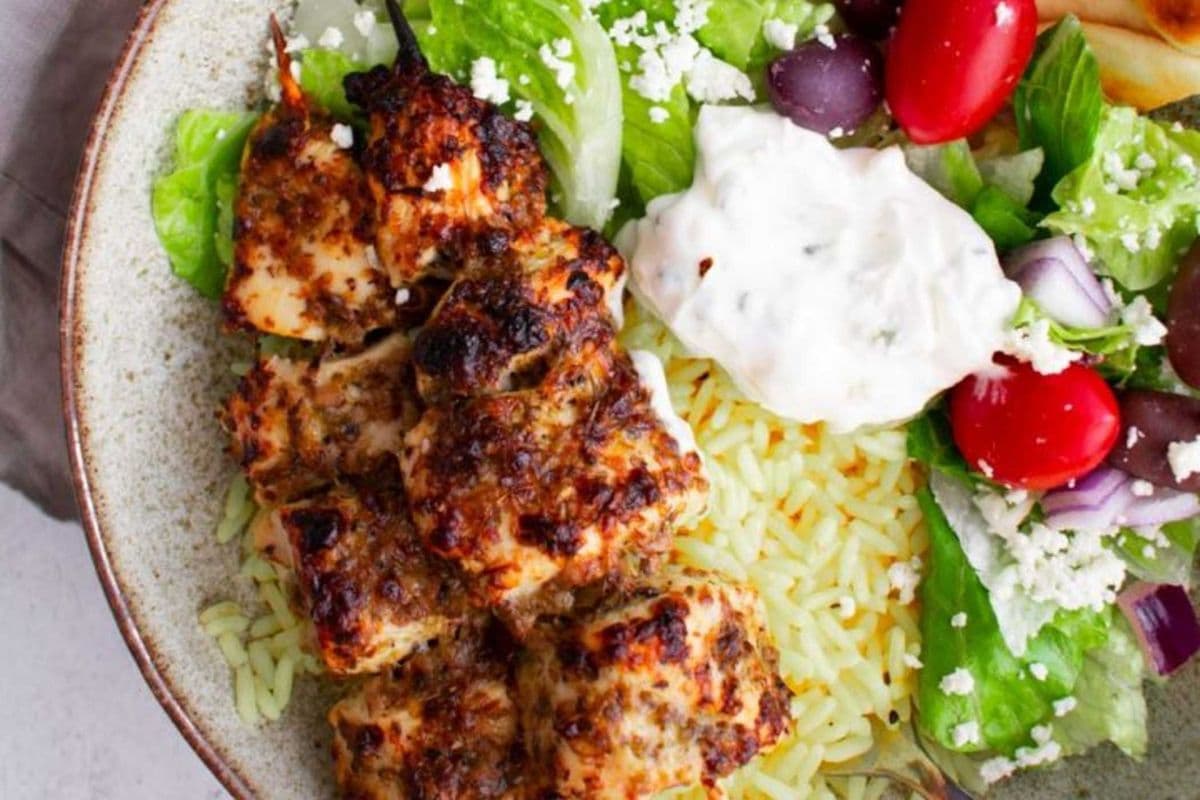 Chicken Souvlaki Dinner