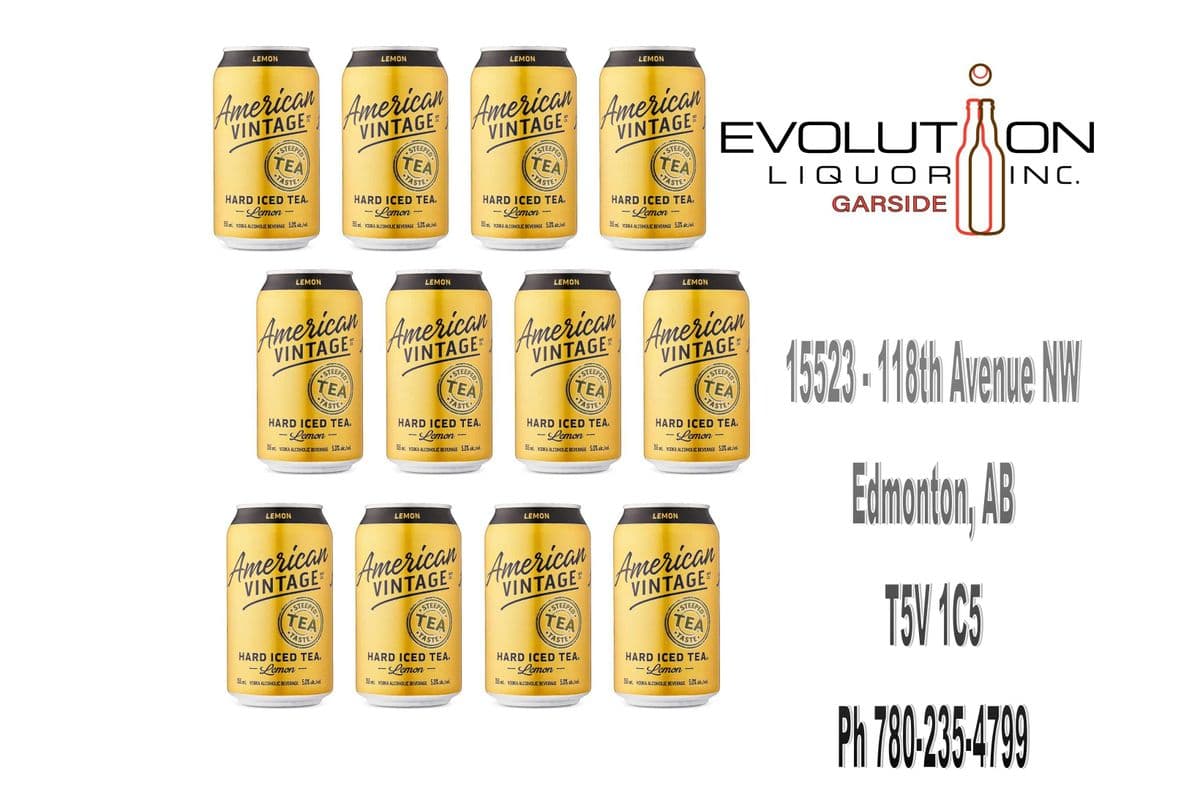 American Vintage Hard Iced Tea Lemon C355-12 (12 x 355ml Can)