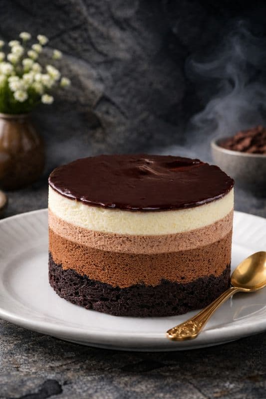 Triple Chocolate Mousse Cake