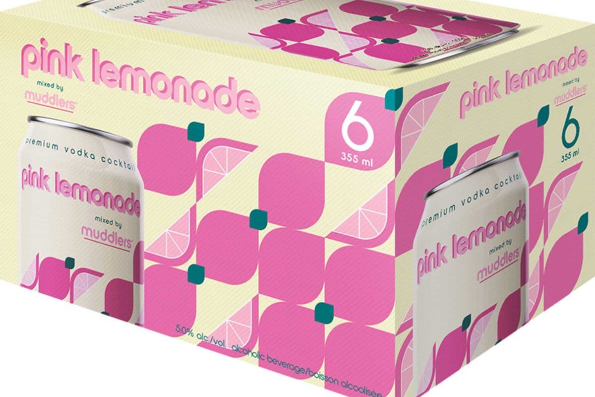 MUDDLERS VODKA PINK LEMONADE 6 CANS (6X355ml) (1 x 355ml)