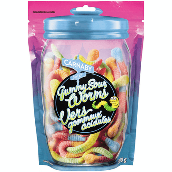 Carnaby Gommeux Acidulés 300g/ Carnaby Gummy Sour Worms 300g