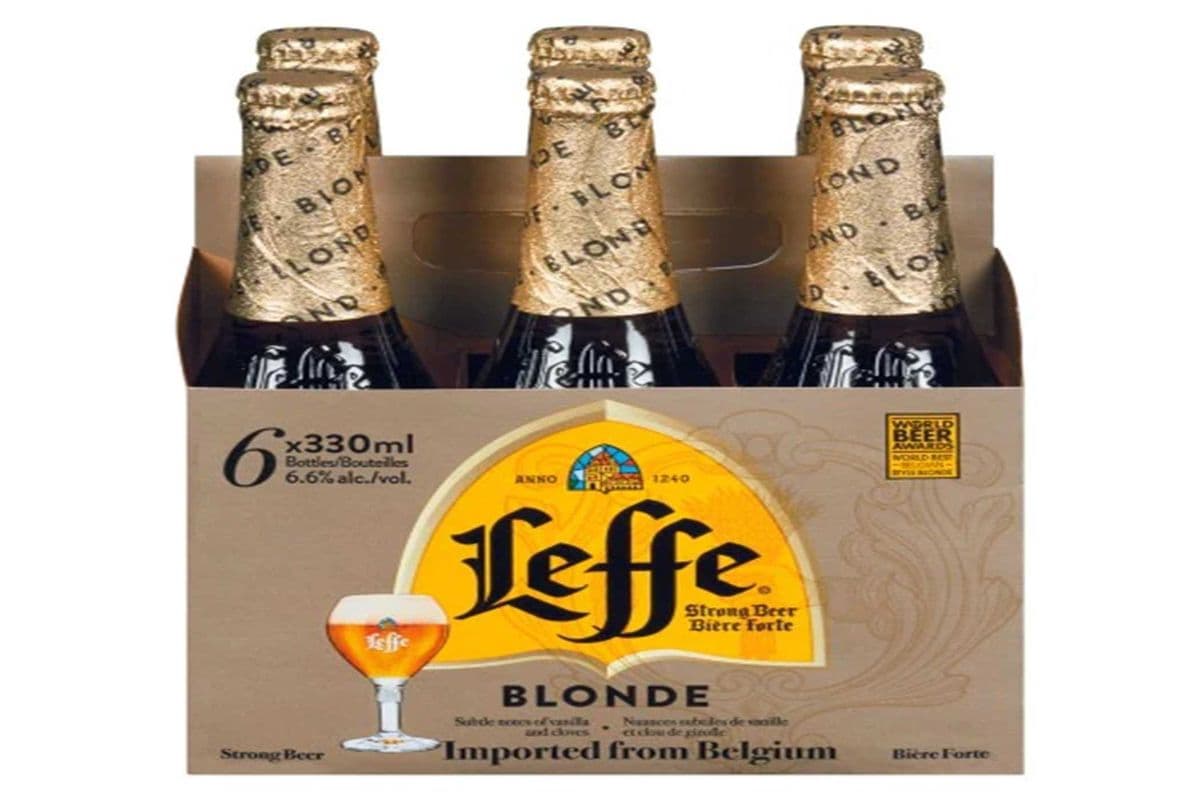 LEFFE BLONDE STRONG BEER 6 BOTTLES (6 x 330ML)