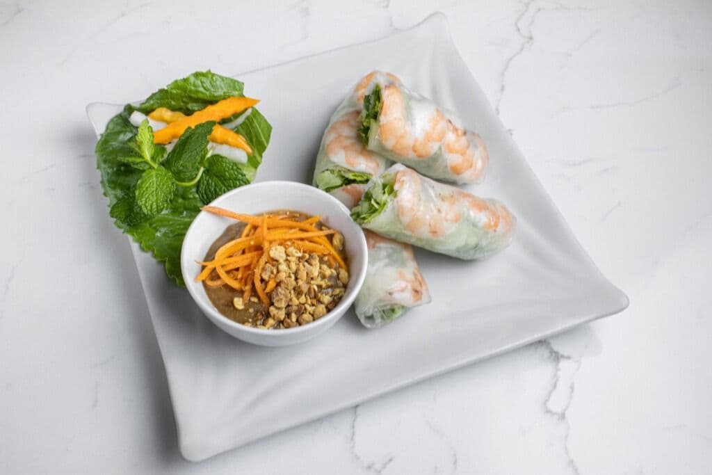A24. Rouleaux de printemps frais (2) / Fresh spring rolls (2) - Crevettes / Shrimps
