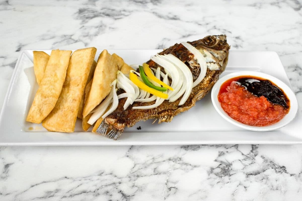 Fried Yam And Fish