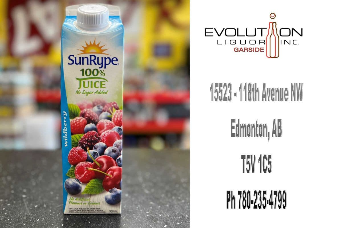 SunRype 100% Juice No Sugar Added - Wildberry 0900T (900ml Tetra Pack)