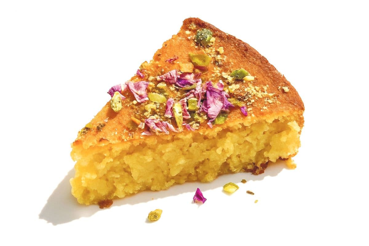 Saffron & Pistachios Cake (Gluten-free)