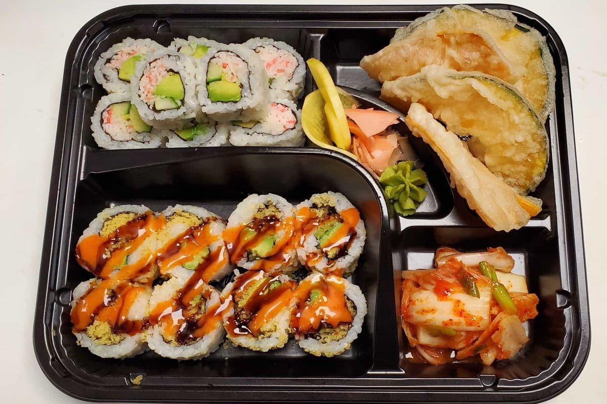 California Roll and Vegetable Crunch Roll
