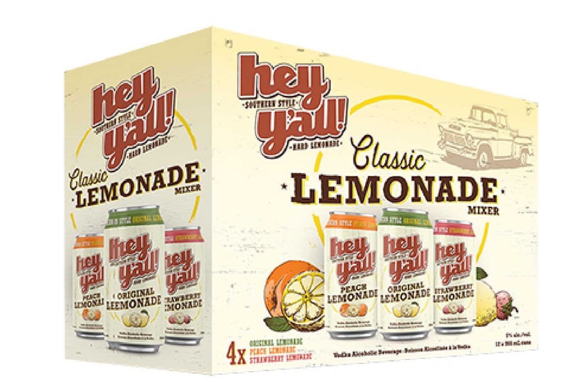 Hey Y'all Lemonade Mixer Pack (12 x 355 ml Cans)