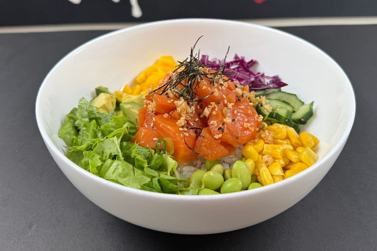 Salmon Poke Bowl (Miso Soup Included)