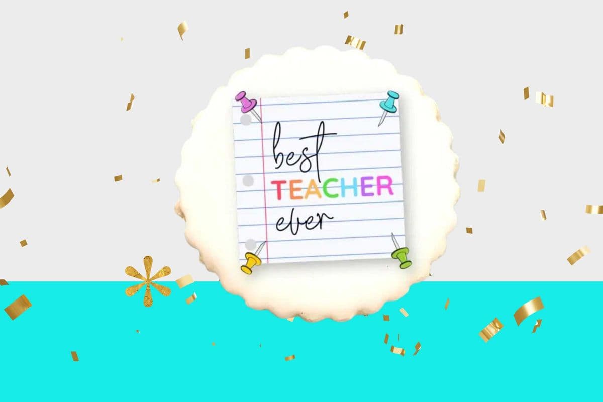 Best Teacher Ever Cookie (1pc)