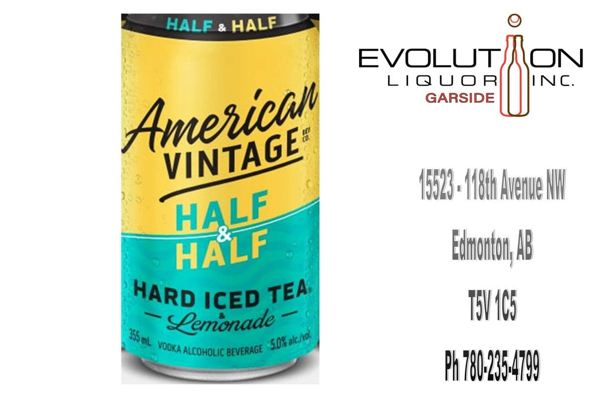 American Vintage Hard Iced Tea Half & Half Lemonade C355-04 (4 x 355ml Can)