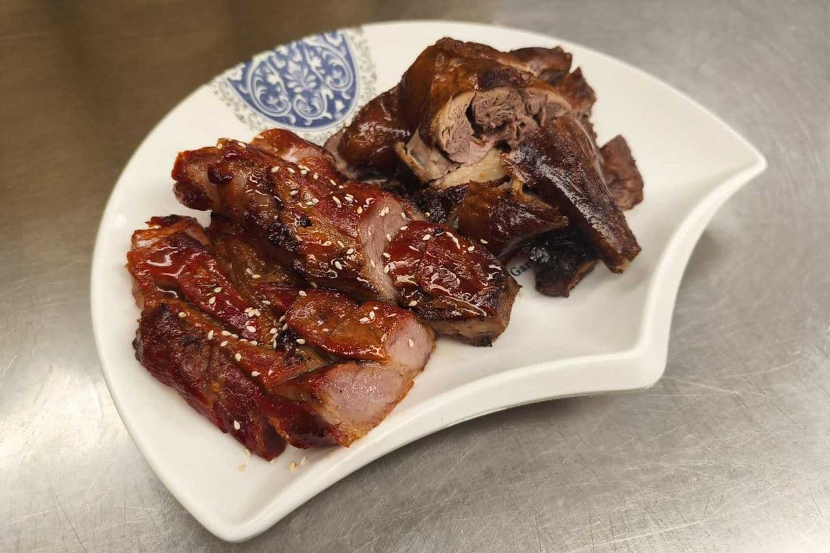 25. BBQ Duck And Pork Combo Plate