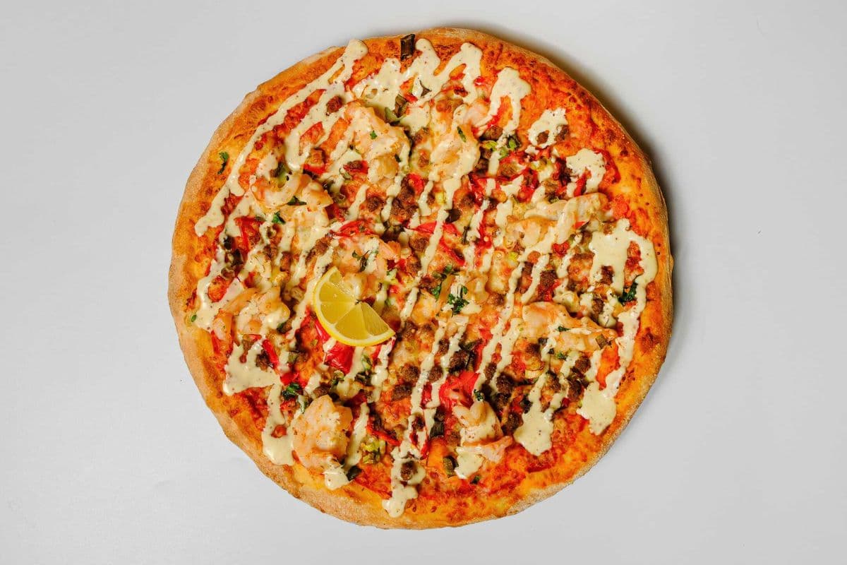Wagyu Prawn Pizza